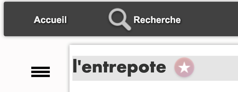 Lien sous forme d'une étoile pour aimer un restaurant